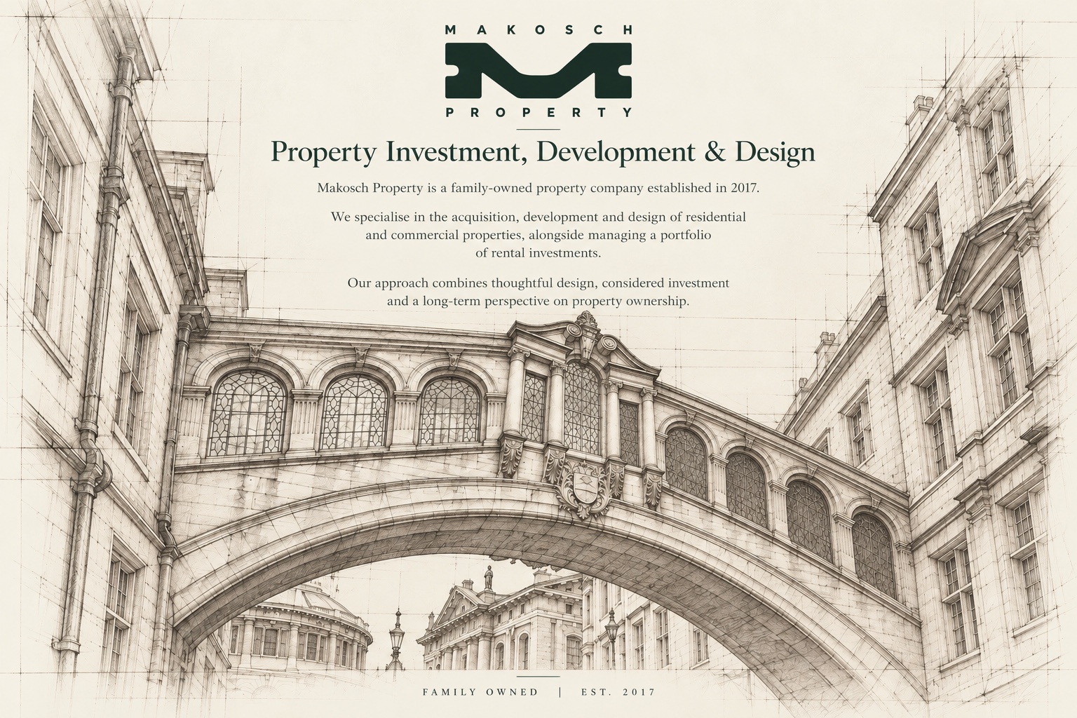 Makosch Property — Property Investment, Development & Design. Family owned, established 2017.